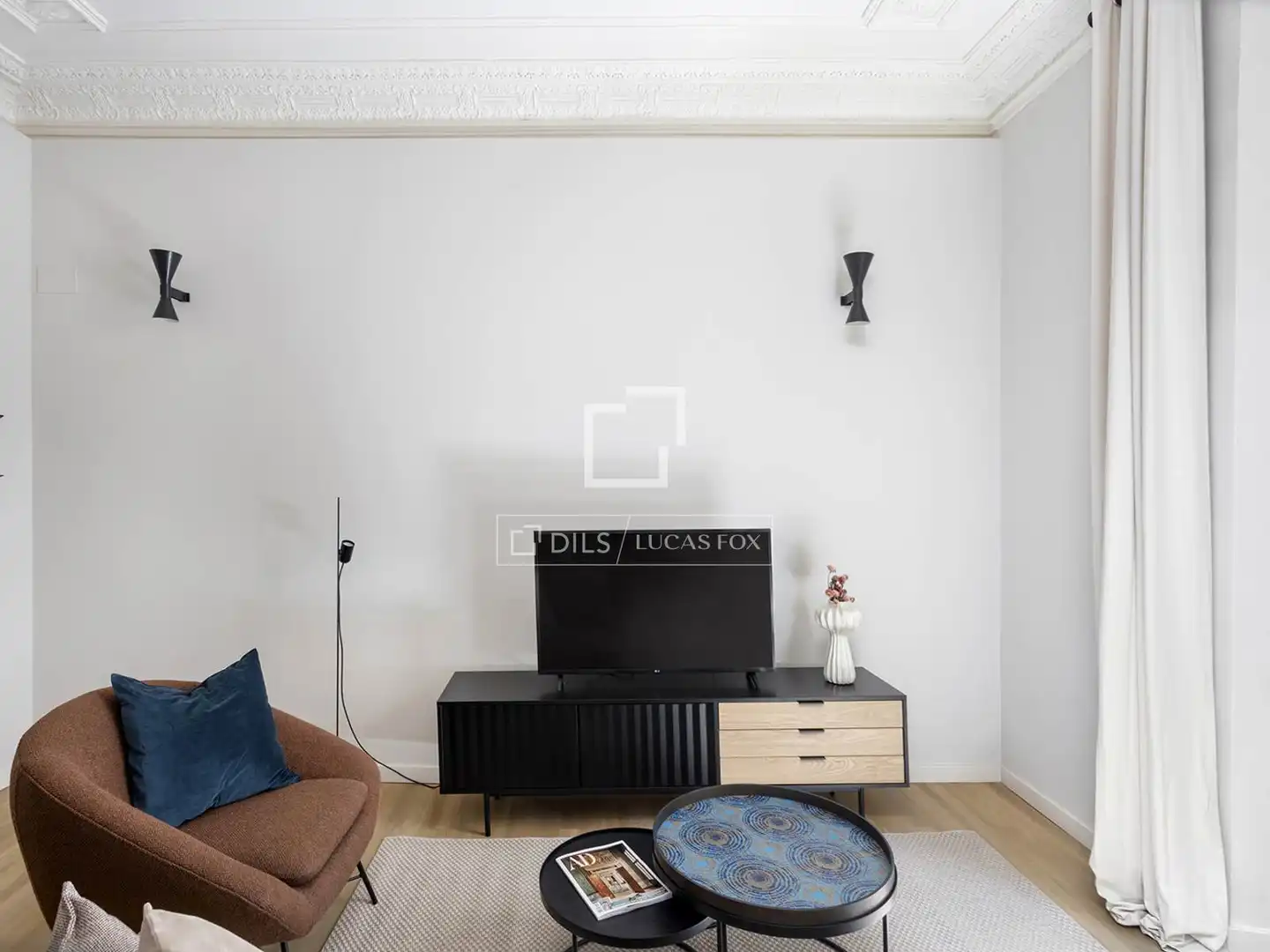 Sala de estar de Piso en venta en Barcelona con Aire acondicionado, Calefacción y Parquet