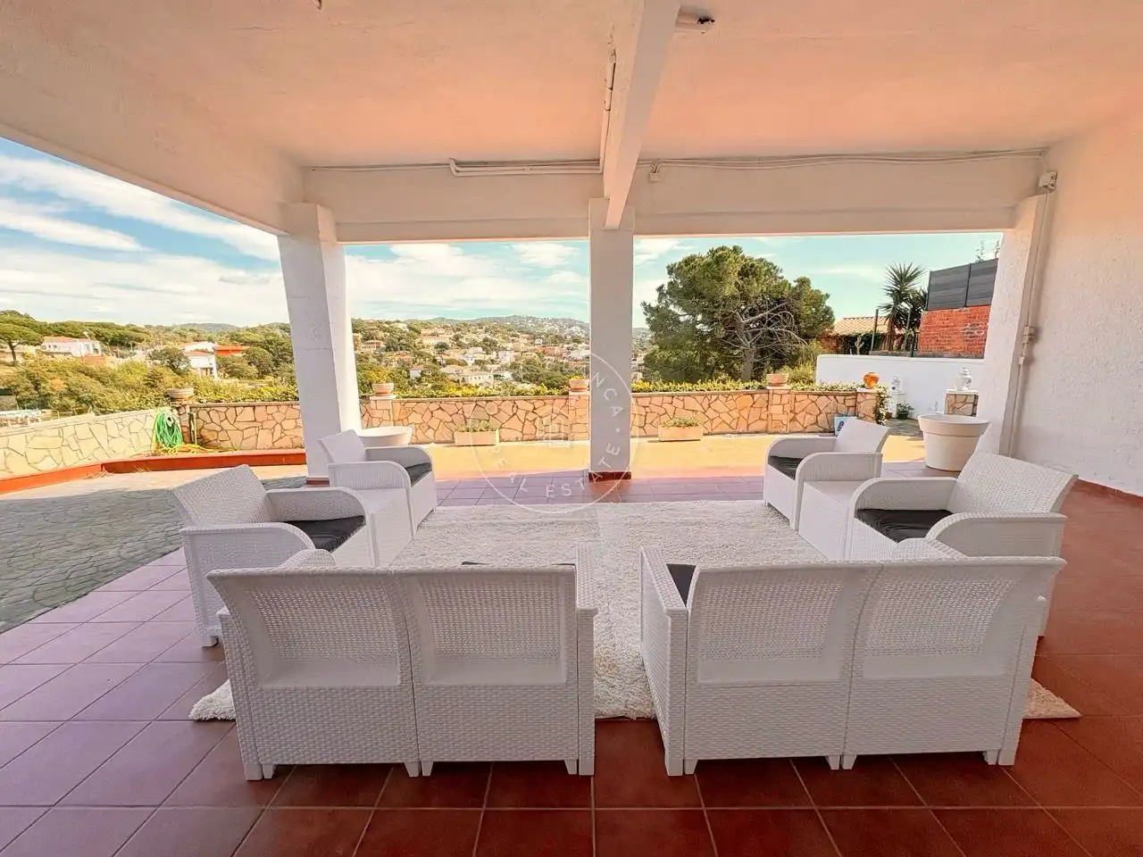 Terrassa de Casa o xalet en venda en Vidreres amb Aire condicionat, Jardí privat i Piscina