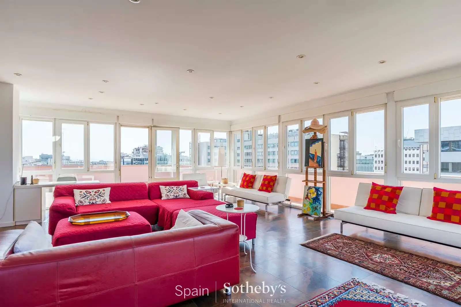 Sala de estar de Ático de alquiler en Madrid con Aire acondicionado, Calefacción y Terraza