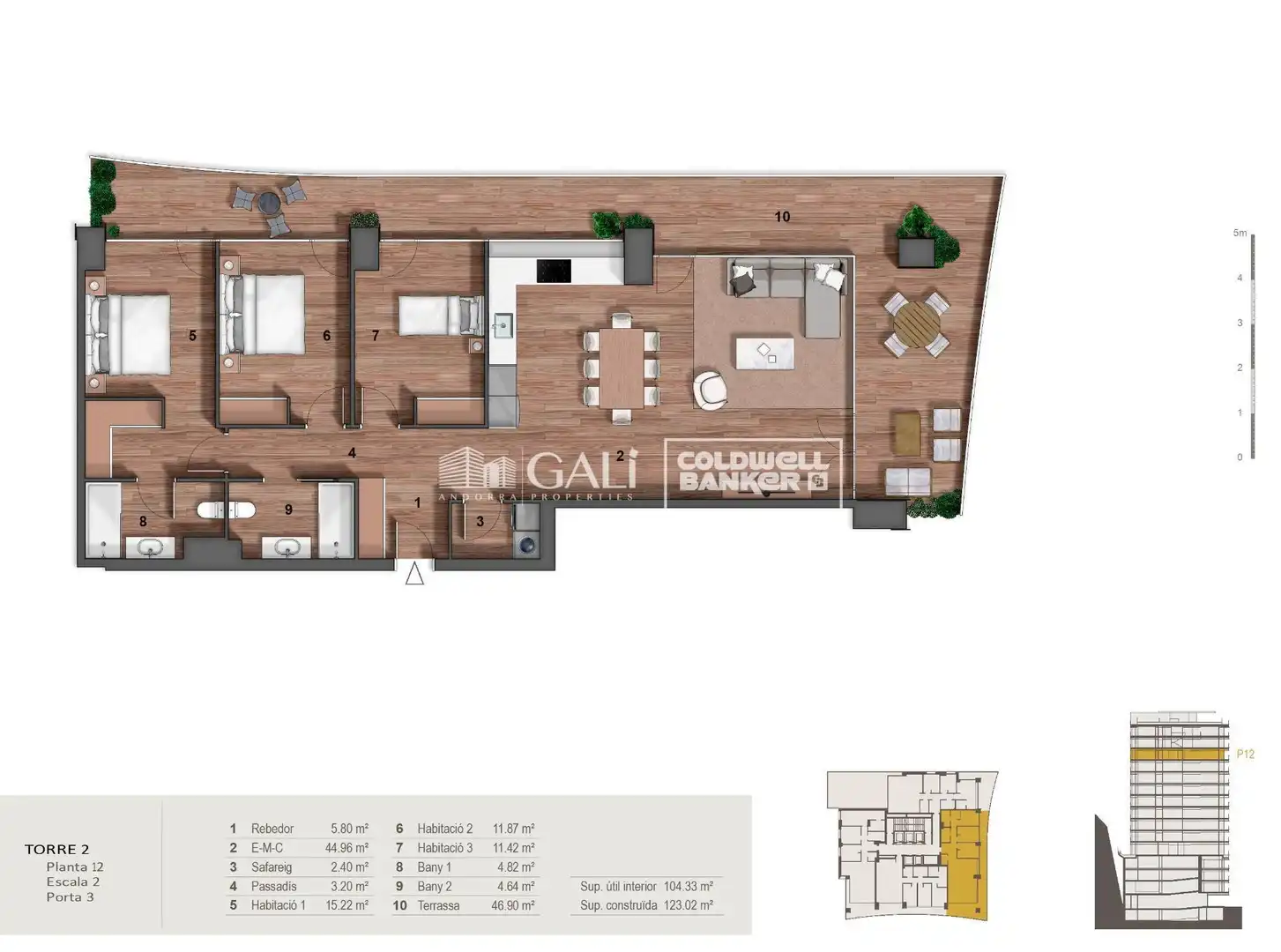 Piso con terraza en venta en Les Escaldes, imagen 17