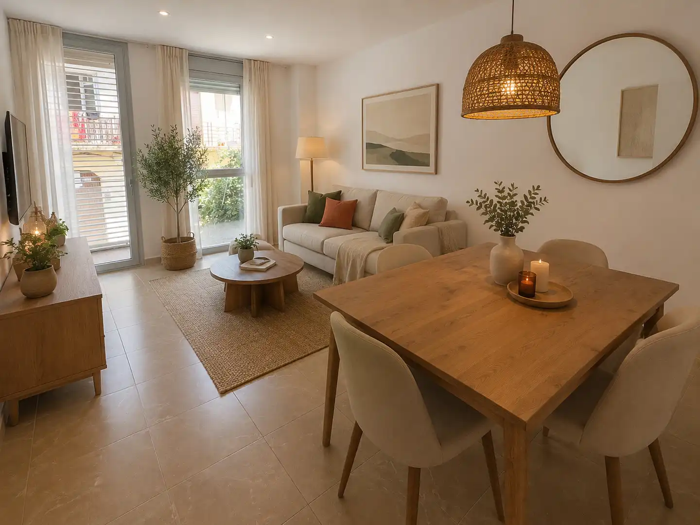Wohnzimmer von Wohnung zum Verkauf in Vallgorguina mit Klimaanlage, Heizung und Balkon