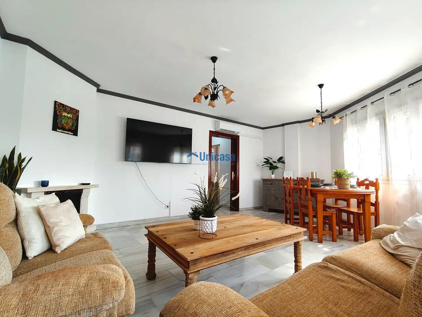 Sala de estar de Casa adosada en venta en Málaga con Terraza
