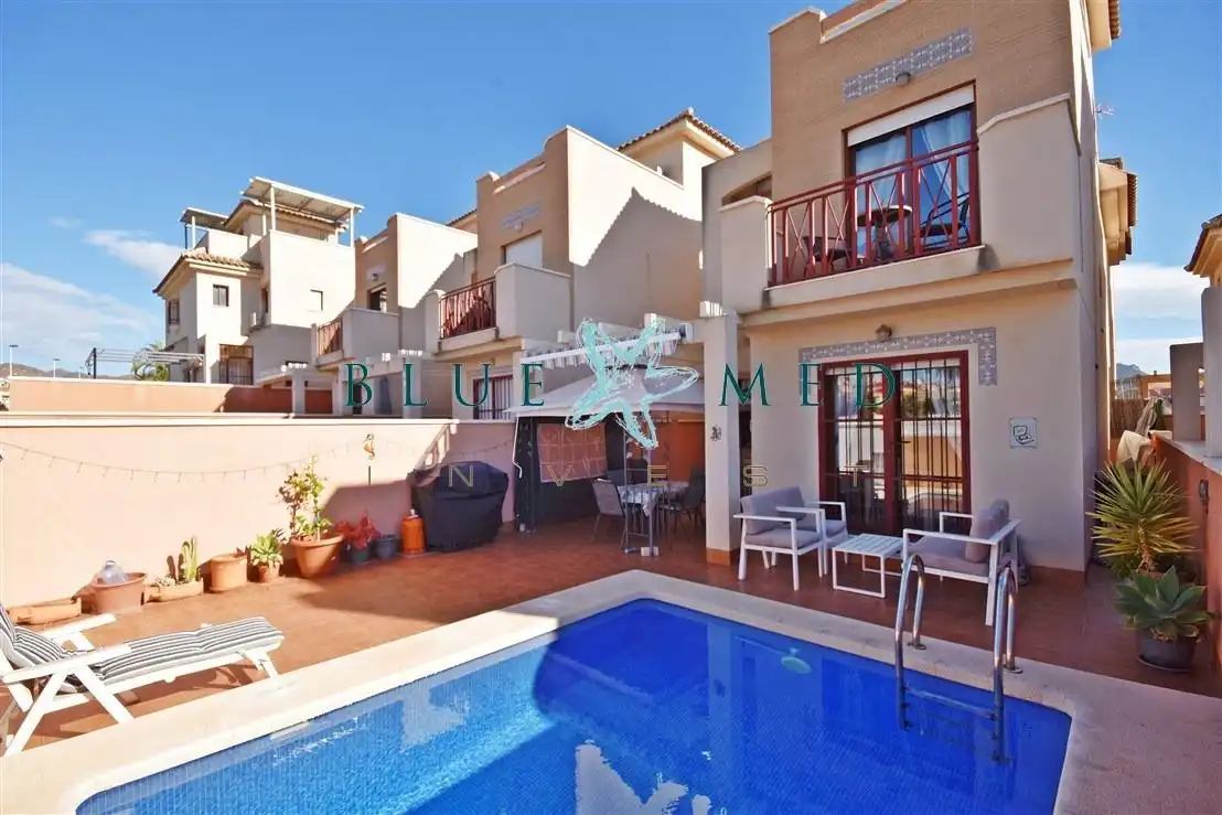 Außenansicht von Haus oder Chalet zum Verkauf in Mazarrón mit Klimaanlage, Terrasse und Schwimmbad