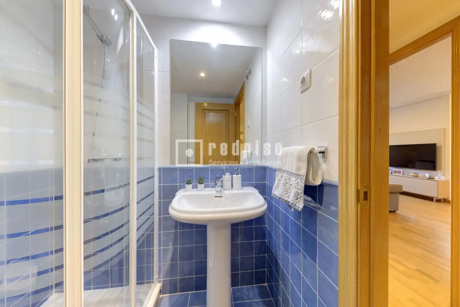 Badezimmer von Wohnung zum Verkauf in Boadilla del Monte mit Klimaanlage, Heizung und Privatgarten