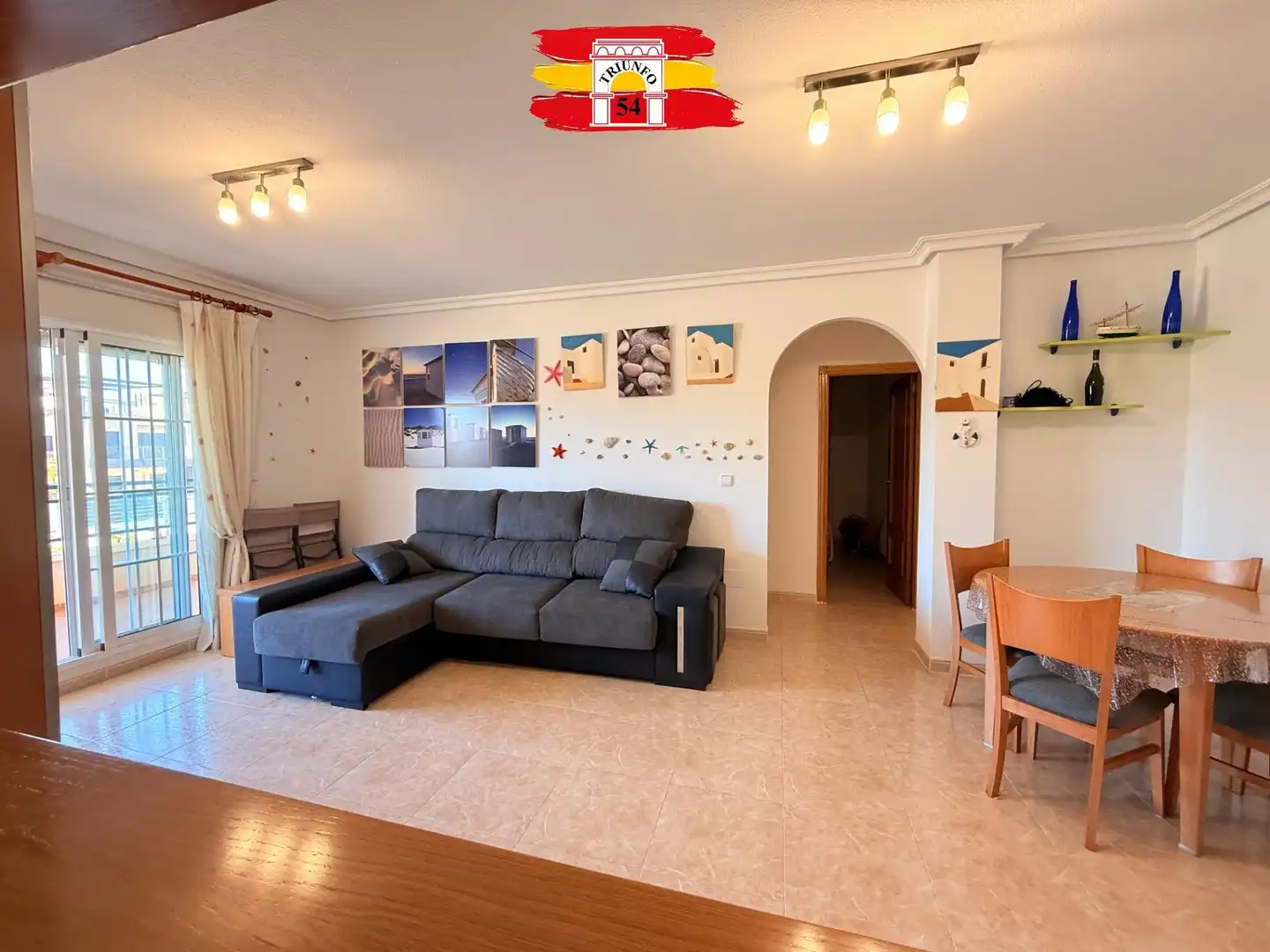 Sala de estar de Piso en venta en Pilar de la Horadada con Aire acondicionado, Jardín privado y Terraza