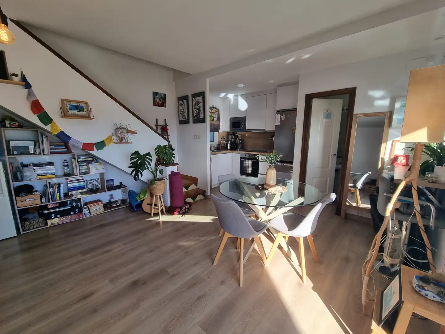 Wohnzimmer von Einfamilien-Reihenhaus zum Verkauf in Roses mit Klimaanlage, Heizung und Privatgarten