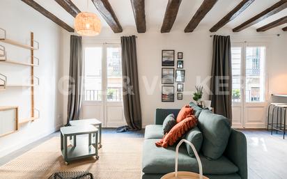 Sala d'estar de Apartament en venda en  Barcelona Capital amb Aire condicionat, Calefacció i Parquet