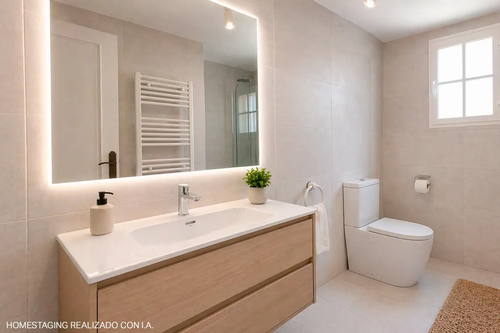 Badezimmer von Einfamilien-Reihenhaus zum Verkauf in Marbella mit Klimaanlage, Heizung und Terrasse