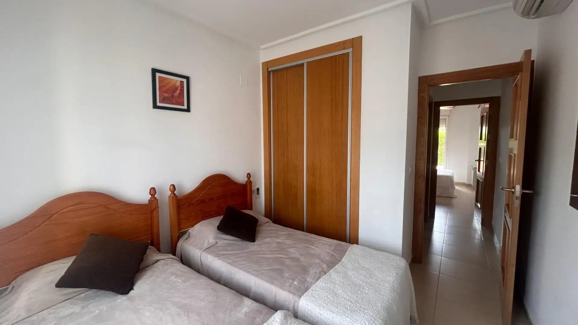 Schlafzimmer von Erdgeschoss zur Miete in Torre-Pacheco mit Klimaanlage, Heizung und Privatgarten