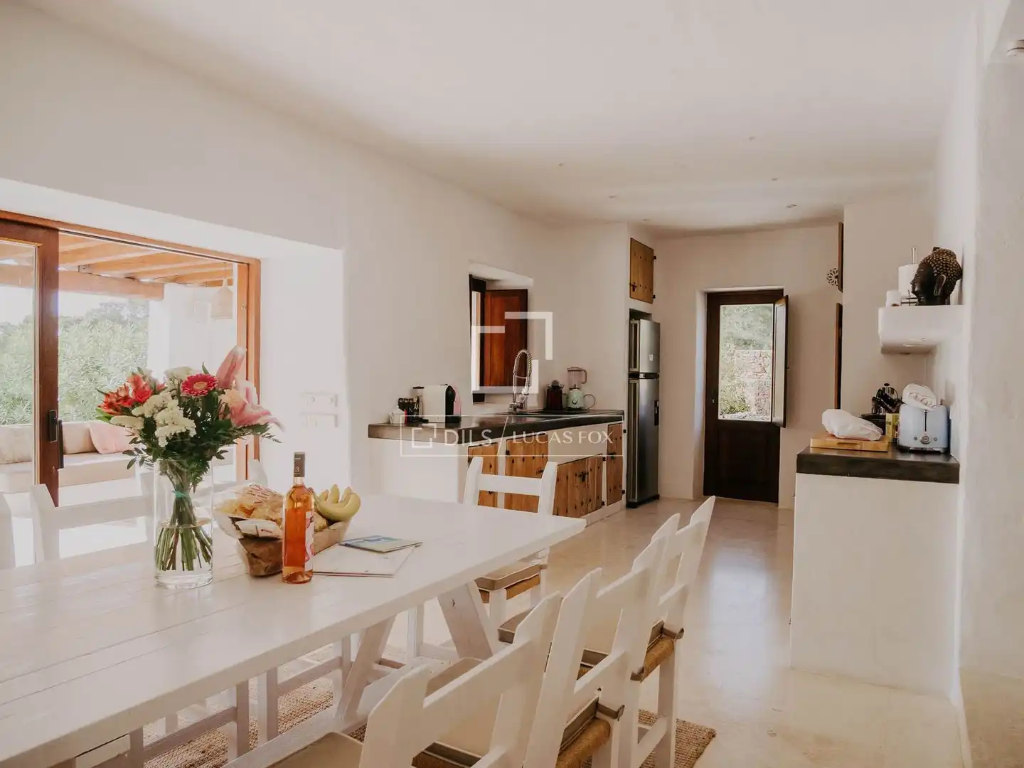 Dining room of Country homes for sale in Santa Eulària des Riu  with Air Conditioner, Heating and Private garden
