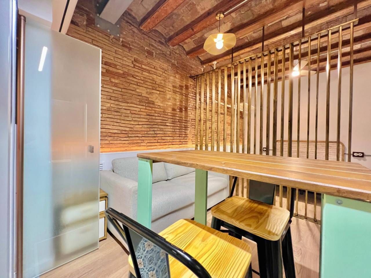Living room of Flat to rent in  Barcelona Capital  with Air Conditioner and Furnished
