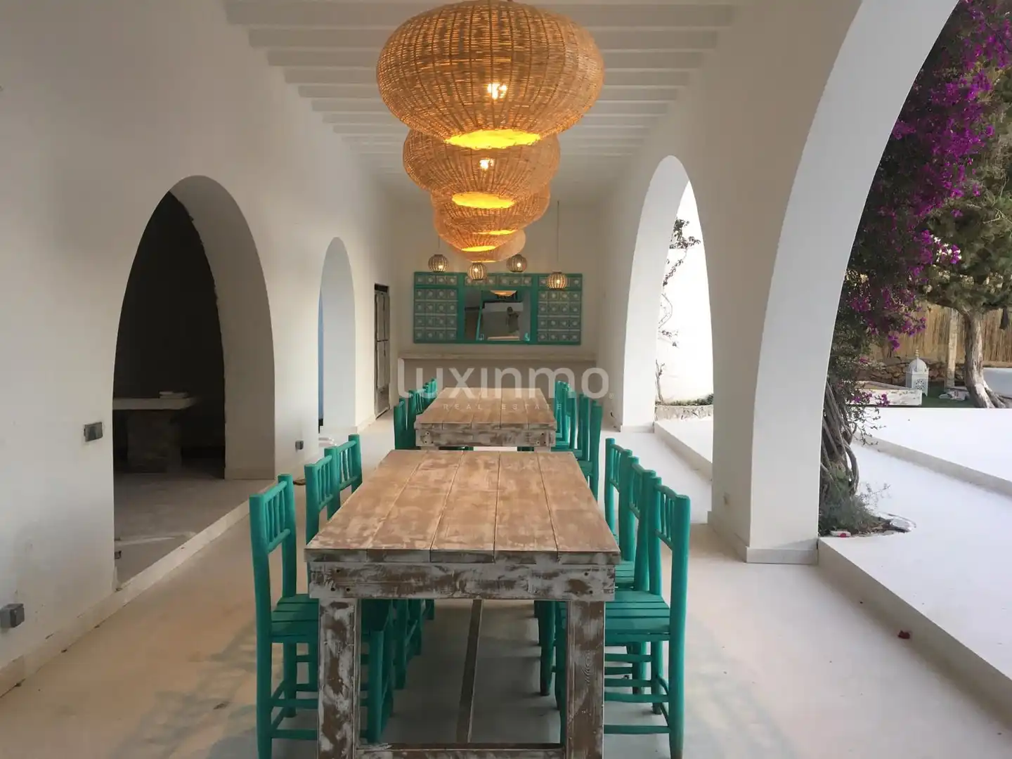 Comedor de Casa o chalet en venta en Sant Antoni de Portmany con Jardín privado, Terraza y Piscina comunitaria