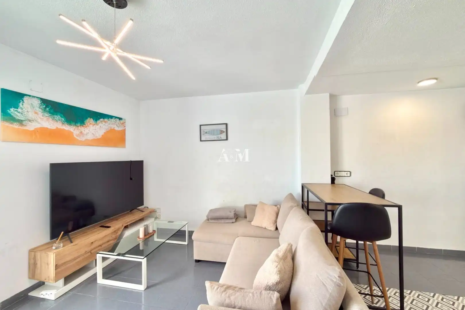 Living room of Flat for rent in Torrevieja  with Terrace, Furnished and Washing machine