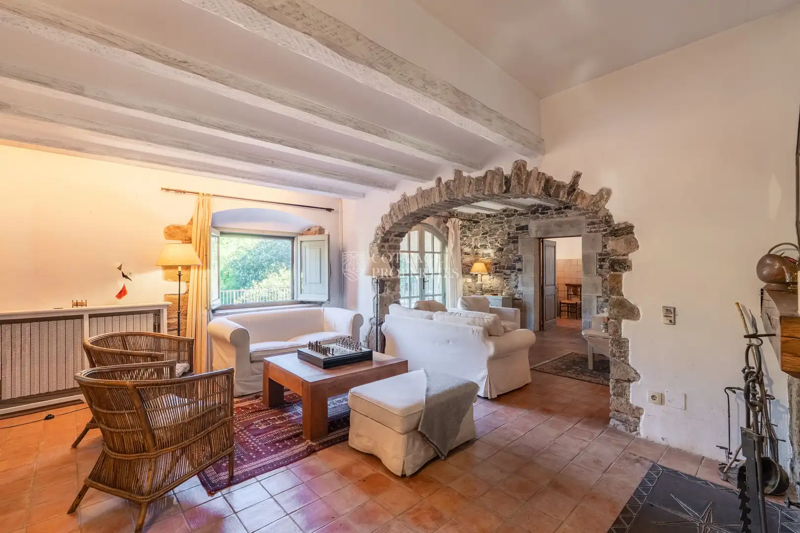 Living room of Country homes for sale in Foixà  with Air Conditioner, Private garden and Swimming Pool
