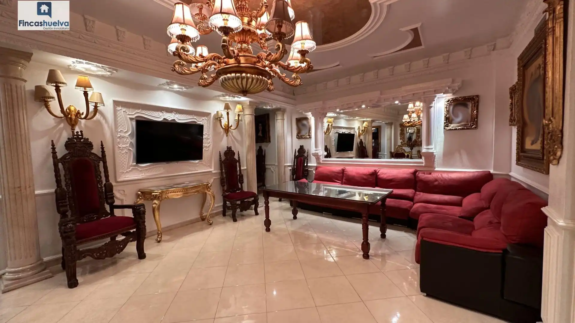 Living room of Houses for sale in Moguer  with Private garden, Terrace and Storage room