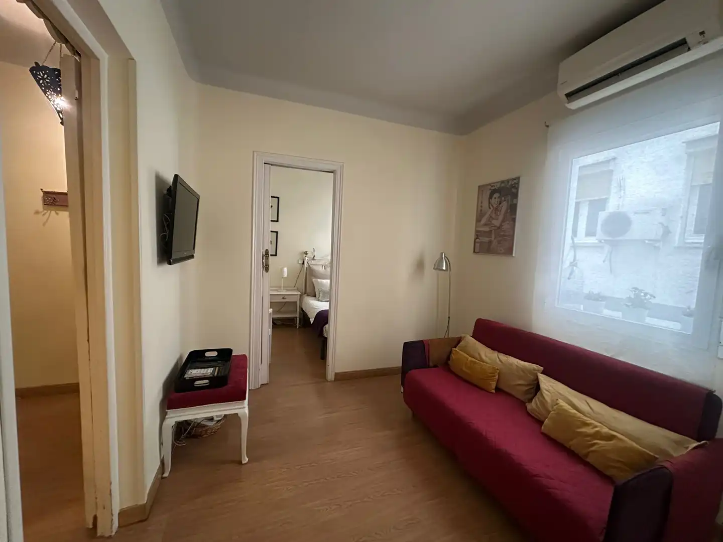 Sala de estar de Piso de alquiler en Madrid con Aire acondicionado, Calefacción y Amueblado
