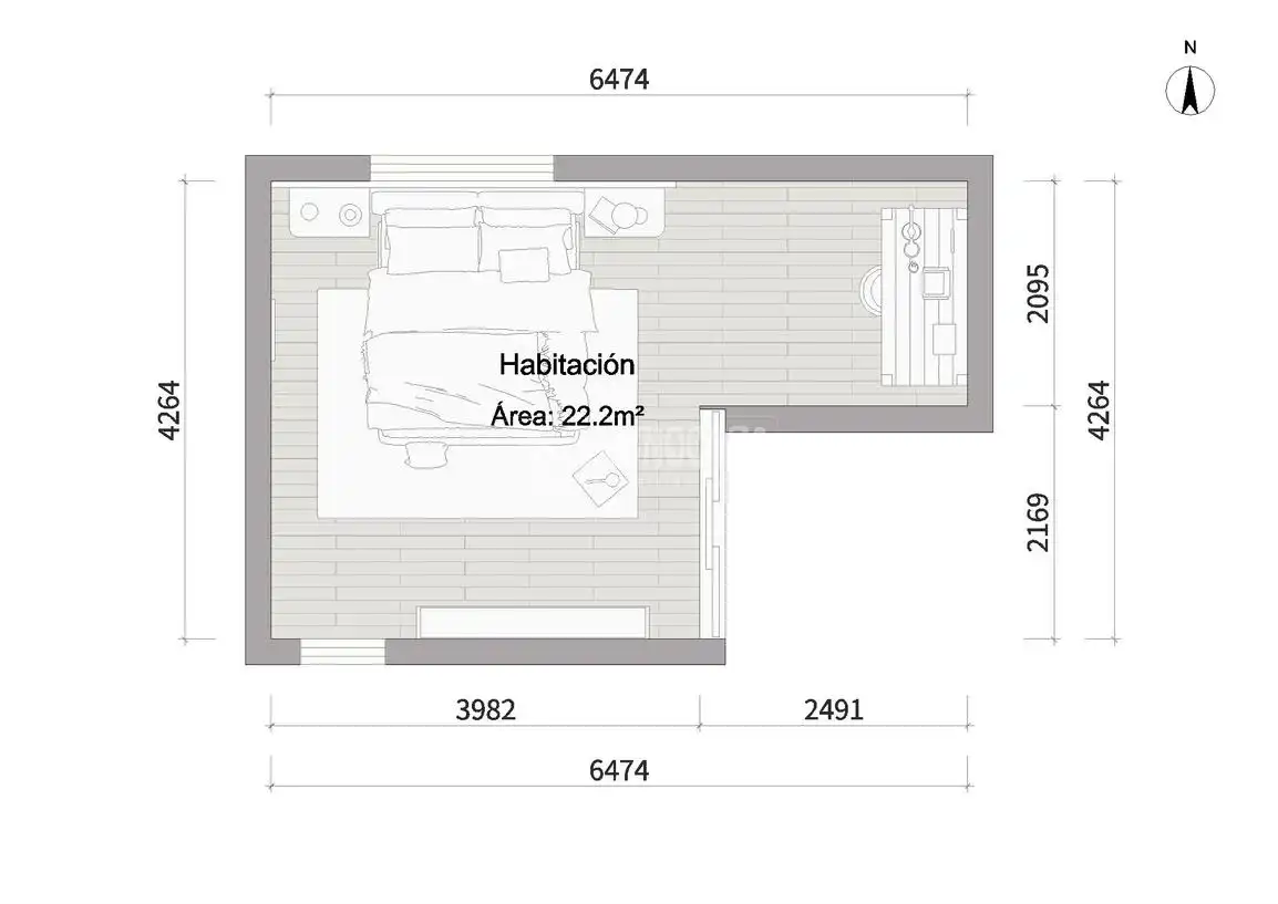 Habitación de Casa adosada en venta en Lominchar con Aire acondicionado, Calefacción y Jardín privado