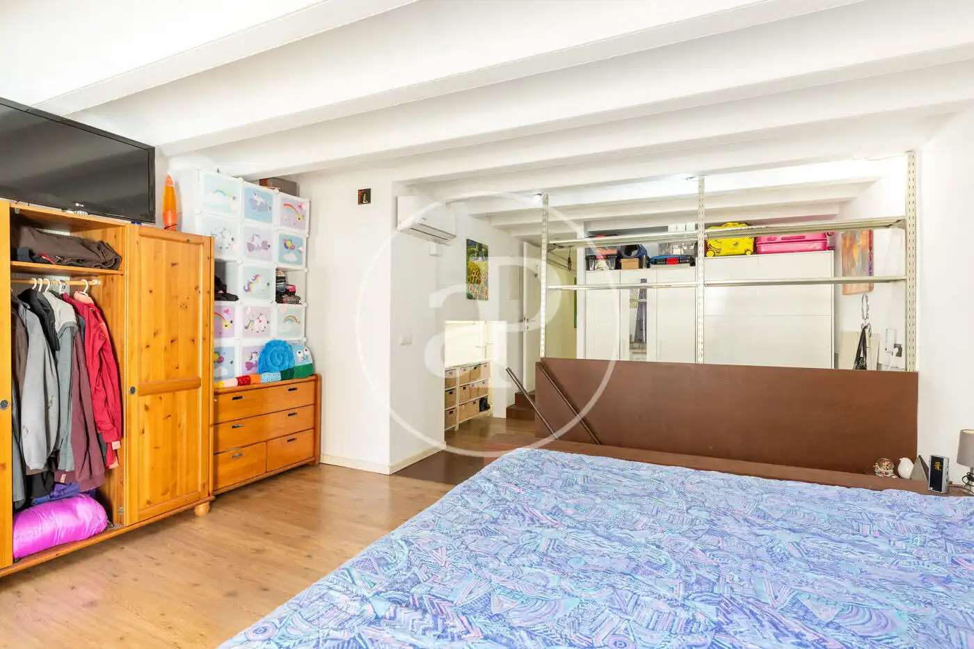 Schlafzimmer von Loft zum Verkauf in Barcelona mit Klimaanlage, Heizung und Terrasse
