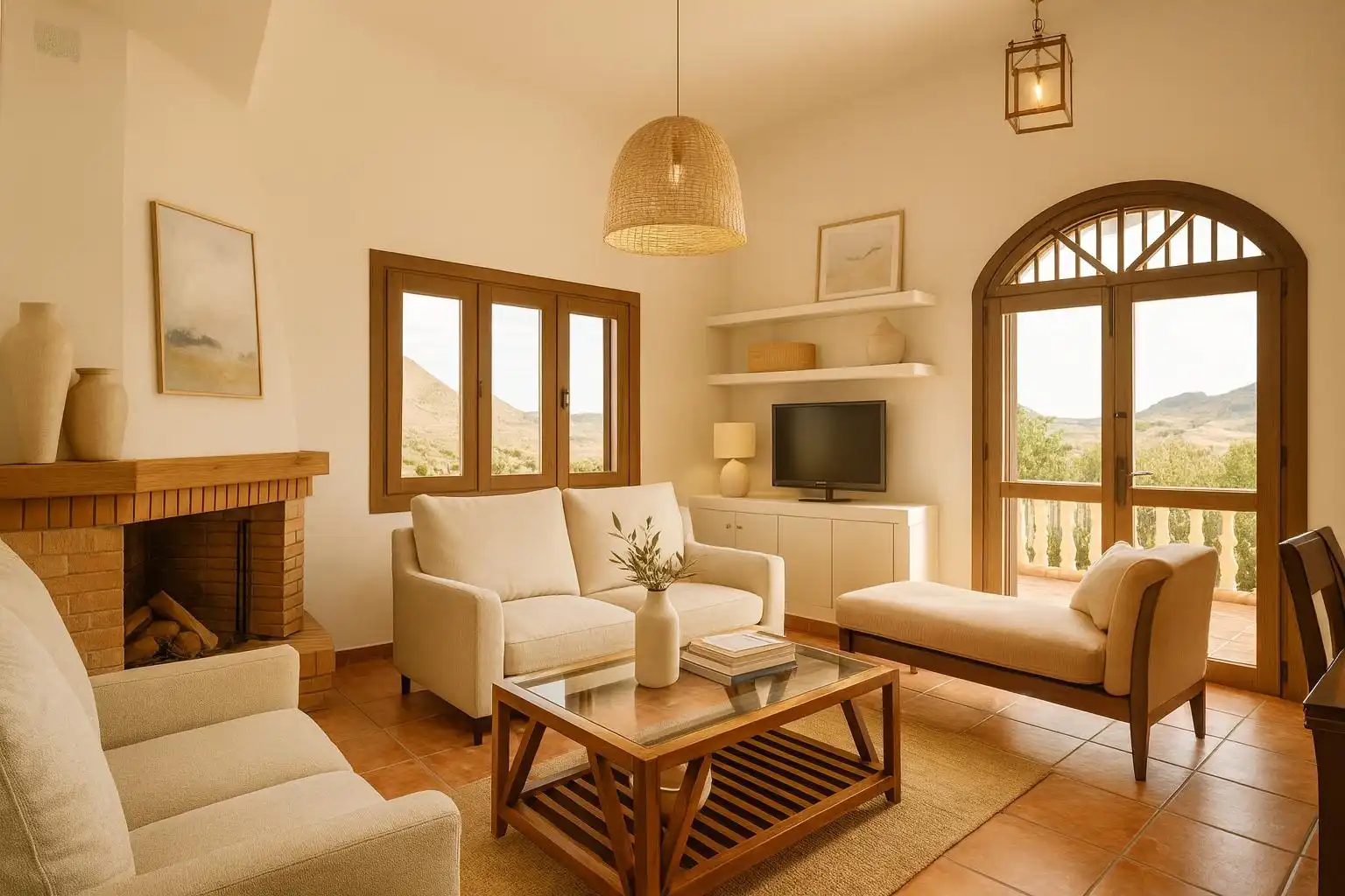 Sala de estar de Casa o chalet en venta en Níjar con Calefacción, Jardín privado y Terraza