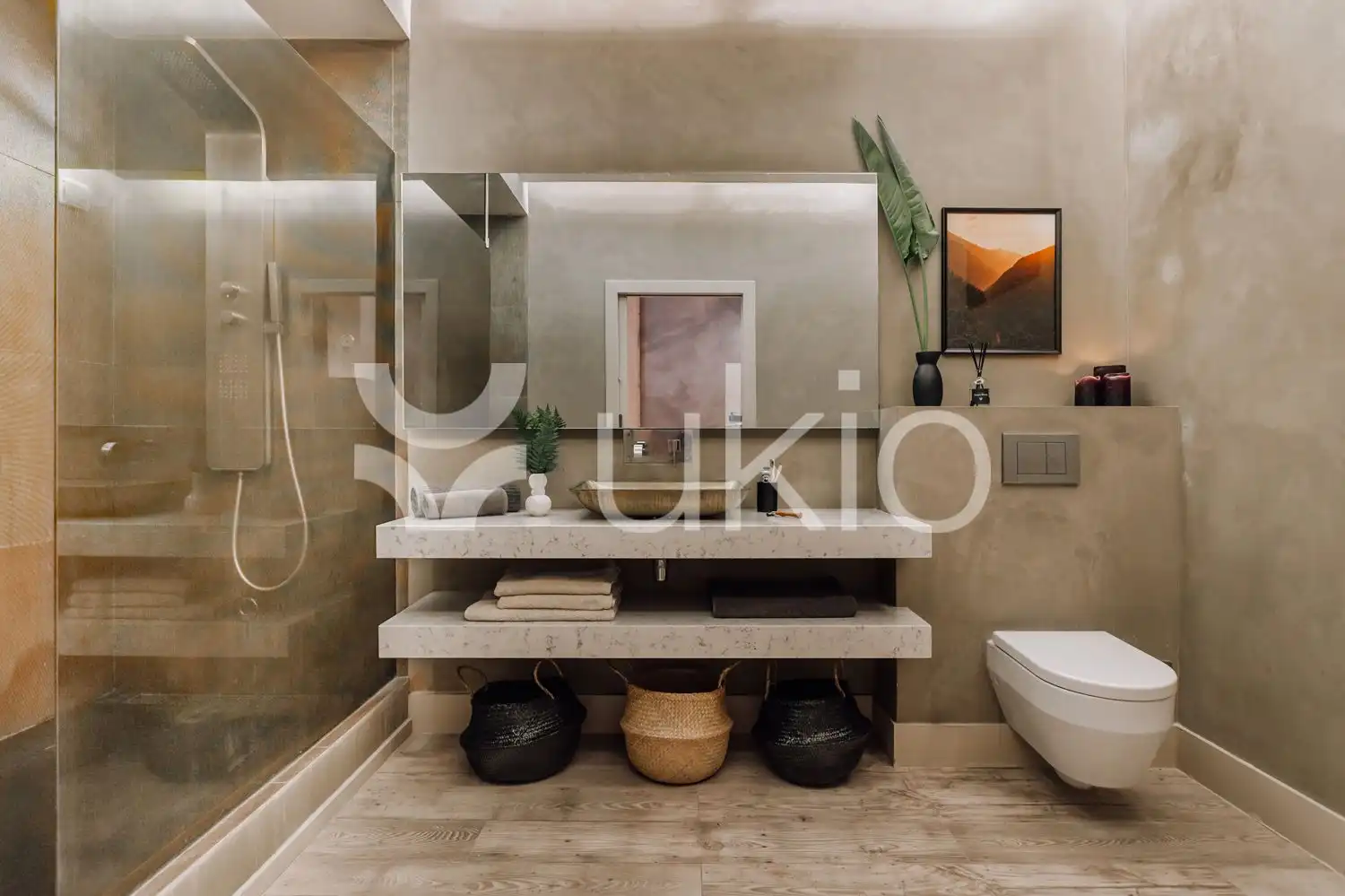 Badezimmer von Wohnungen zur Miete in Barcelona mit Klimaanlage, Heizung und Terrasse