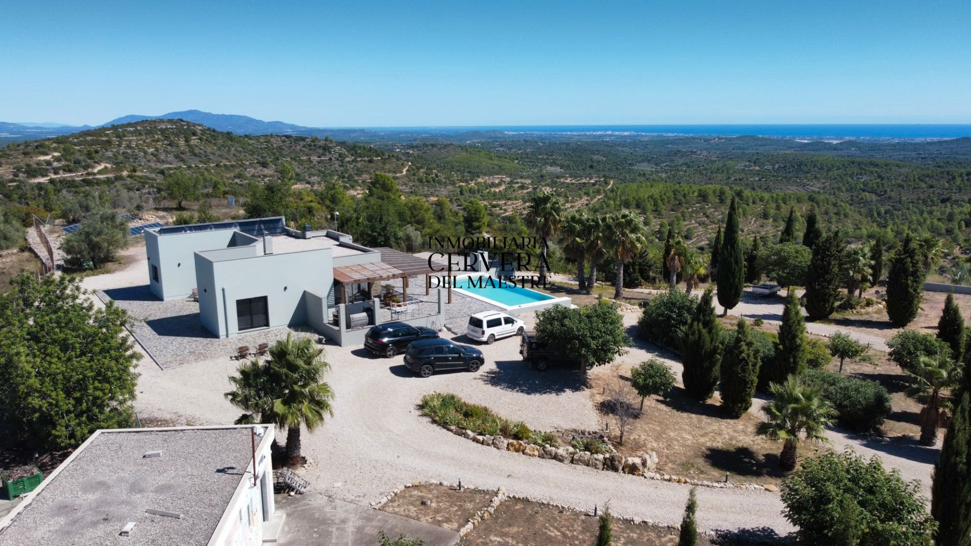 Vista exterior de Casa o chalet en venta en Cervera del Maestre con Jardín privado y Piscina