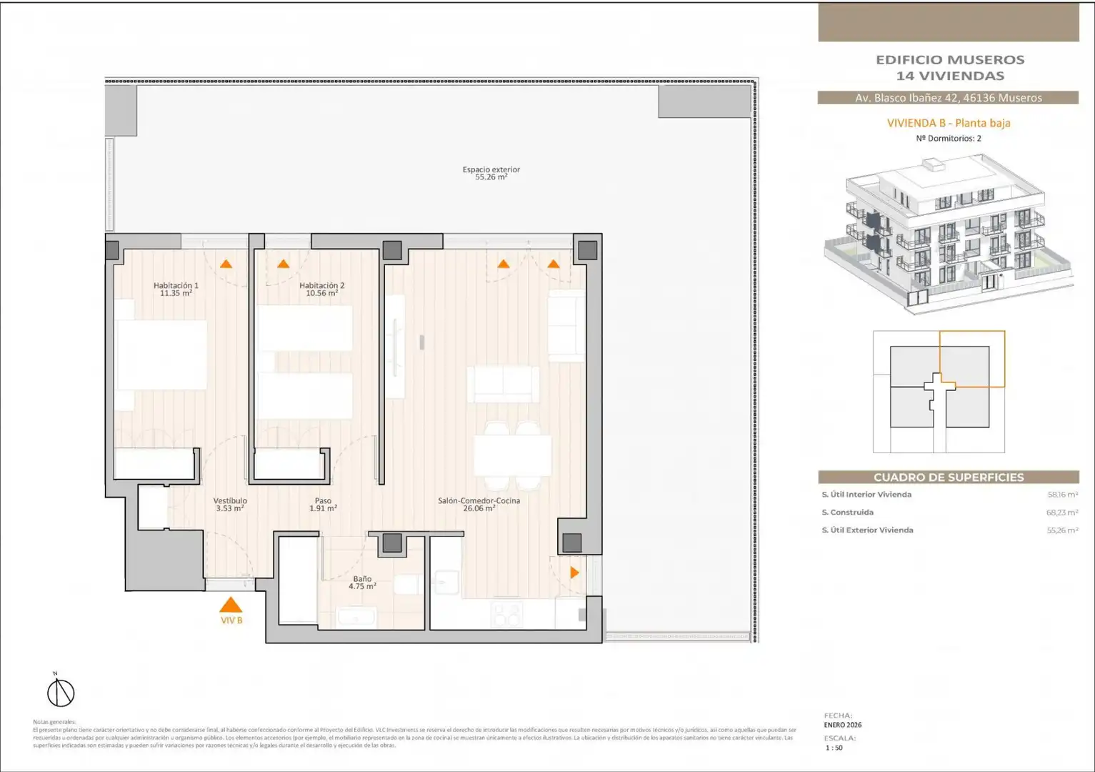 Erdgeschosswohnung mit Aufzug zum Verkauf in Museros, imagen 9