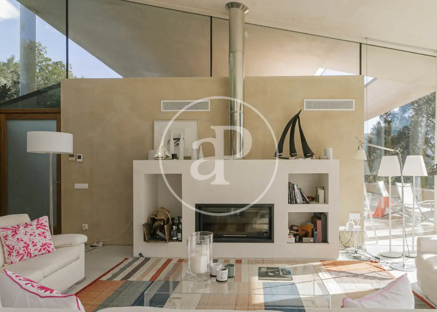 Living room of Houses for rent in Pollença  with Air Conditioner, Heating and Private garden
