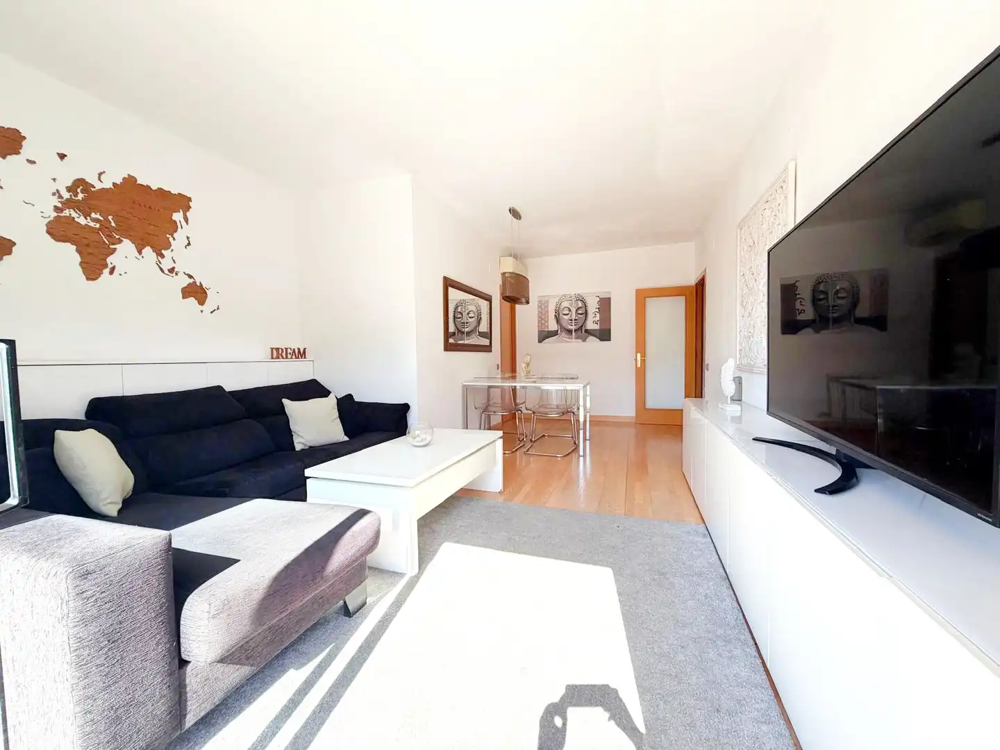 Wohnzimmer von Wohnung zum Verkauf in Sant Feliu de Llobregat mit Klimaanlage, Heizung und Parkett