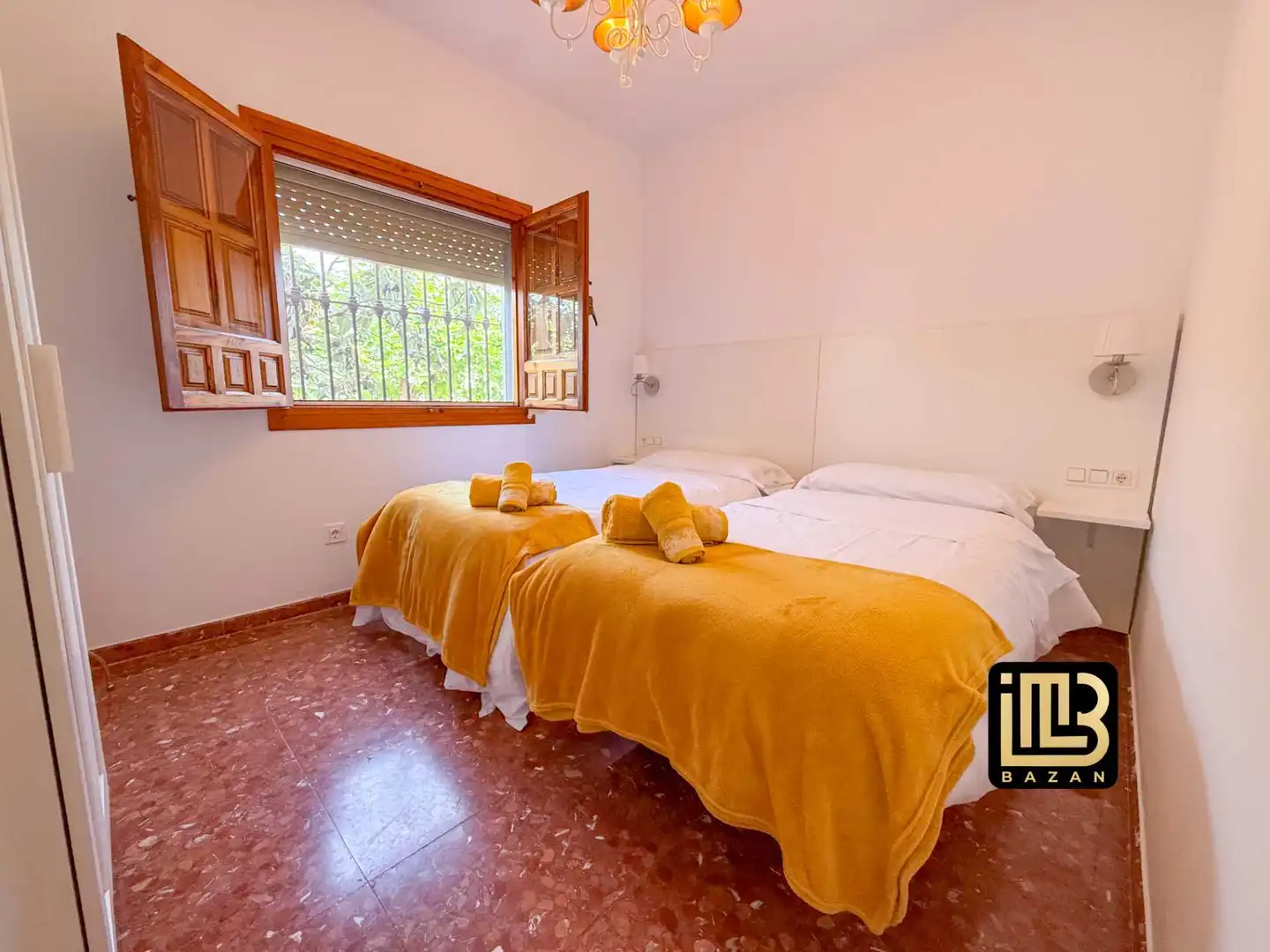 Schlafzimmer von Wohnung zum Verkauf in El Borge mit Klimaanlage, Heizung und Privatgarten