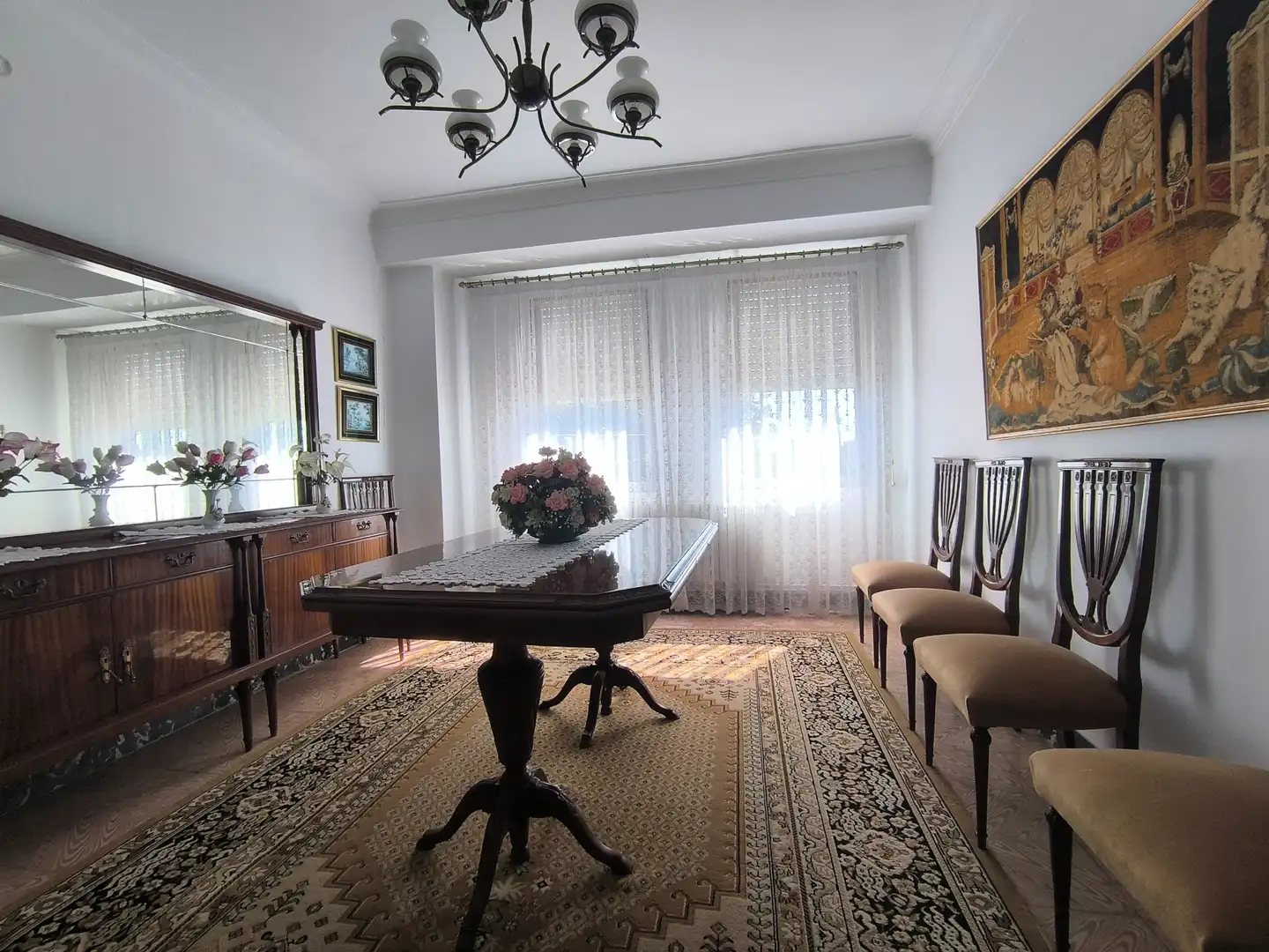 Dining room of Houses for sale in Ferrol  with Heating, Private garden and Furnished