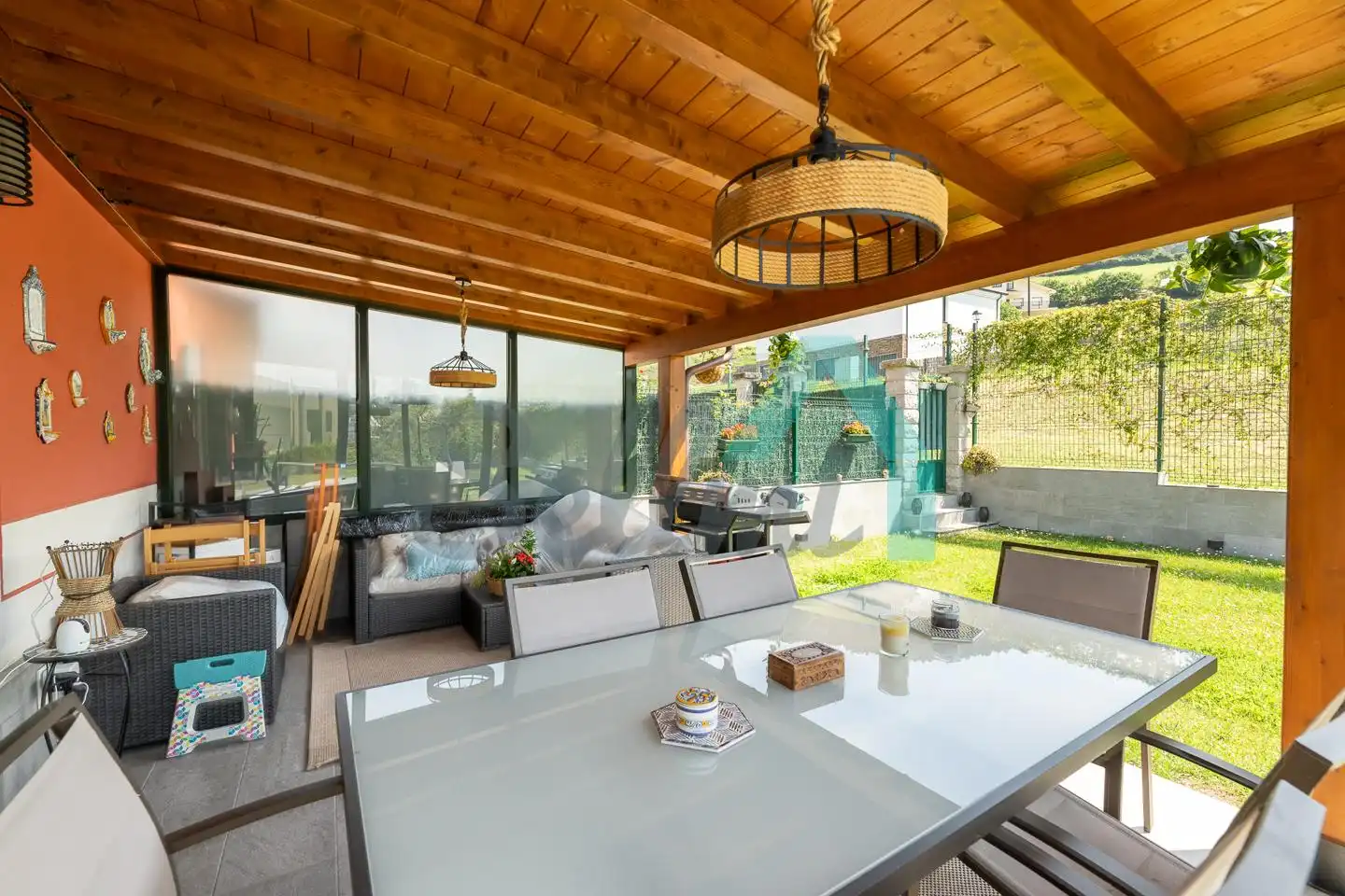 Terrasse von Einfamilien-Reihenhaus zum Verkauf in Vegadeo mit Heizung, Privatgarten und Terrasse