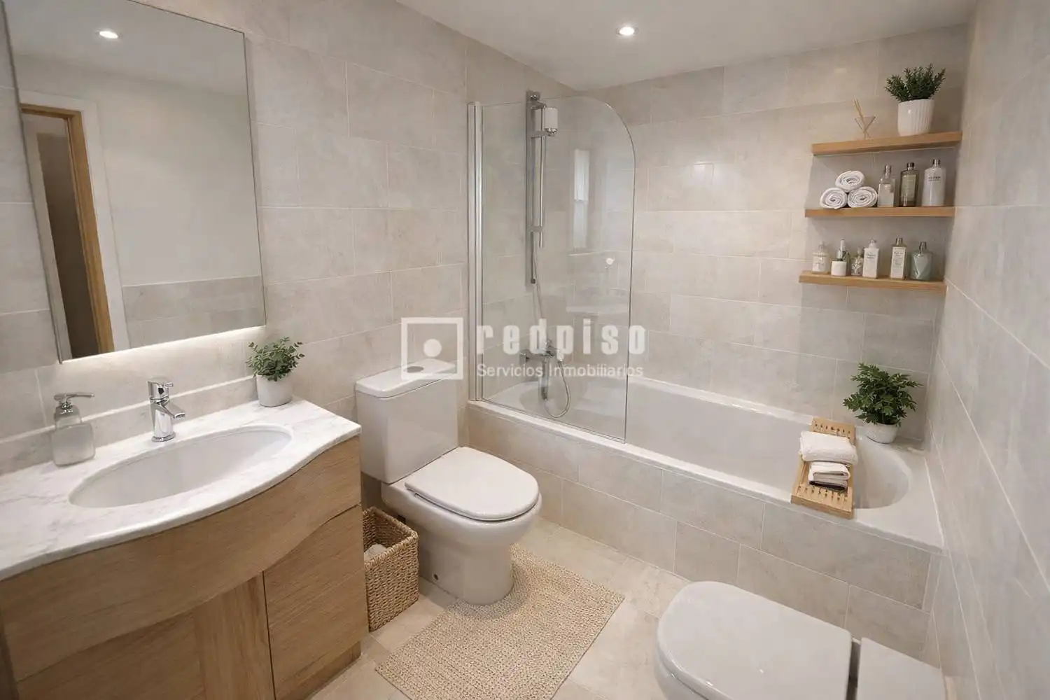 Badezimmer von Wohnung zum Verkauf in Coslada mit Heizung, Privatgarten und Terrasse