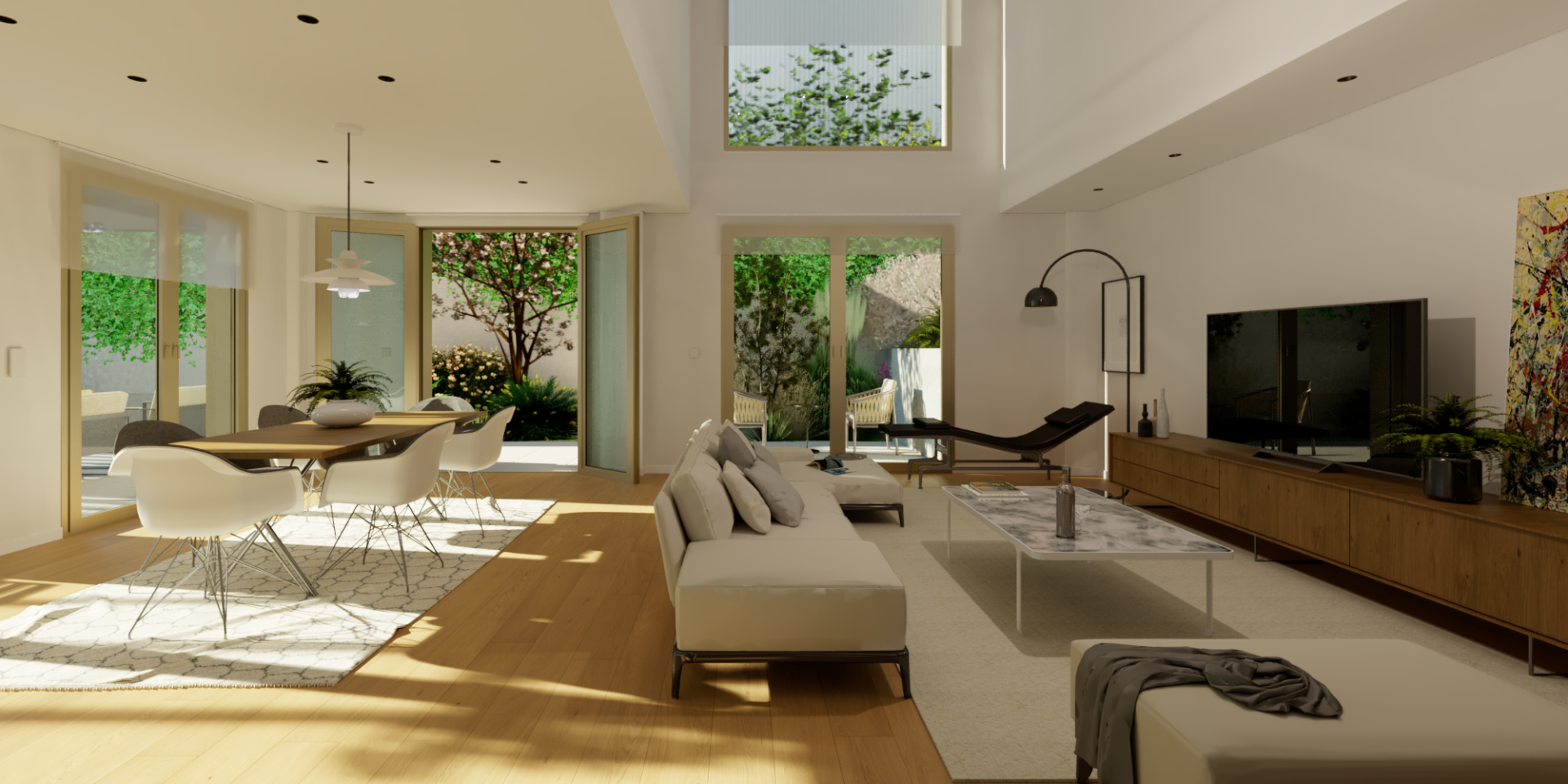 Living room of House or chalet for sale in  Madrid Capital  with Air Conditioner, Heating and Private garden