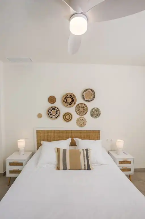 Schlafzimmer von Wohnungen zur Miete in Jávea / Xàbia mit Klimaanlage, Privatgarten und Schwimmbad