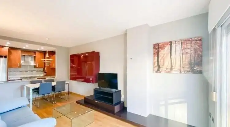 Sala de estar de Piso en venta en Málaga con Aire acondicionado, Parquet y Piscina comunitaria