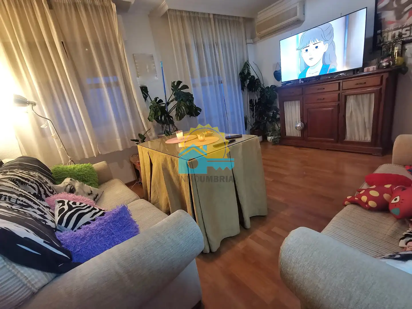 Sala de estar de Piso en venta en Huelva con Aire acondicionado, Parquet y Amueblado