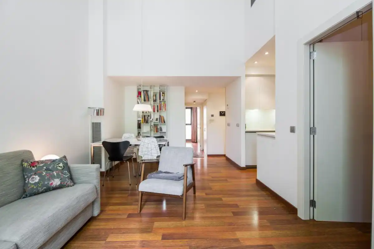 Wohnzimmer von Wohnungen zur Miete in Barcelona mit Klimaanlage, Heizung und Möbliert