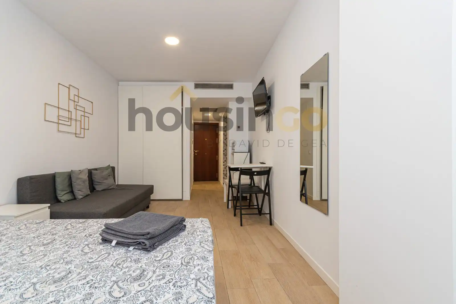 Schlafzimmer von Wohnung zur Miete in Madrid mit Klimaanlage, Heizung und Parkett