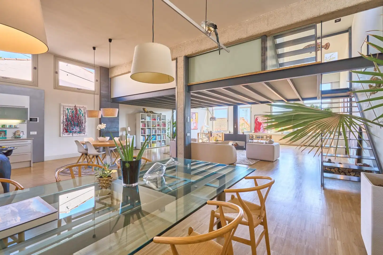 Dining room of Houses for sale in  Palma de Mallorca  with Air Conditioner, Heating and Parquet flooring