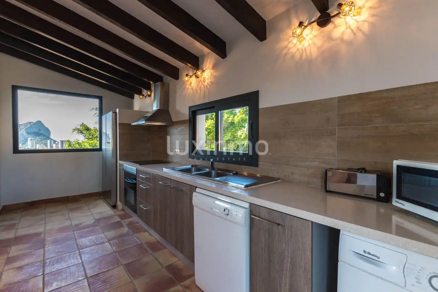 Cocina de Casa o chalet en venta en Calpe / Calp con Aire acondicionado, Calefacción y Jardín privado