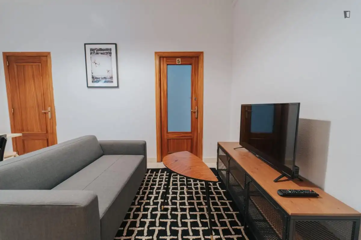 Living room of Apartments for share in Madrid  with Furnished, Oven and Washing machine