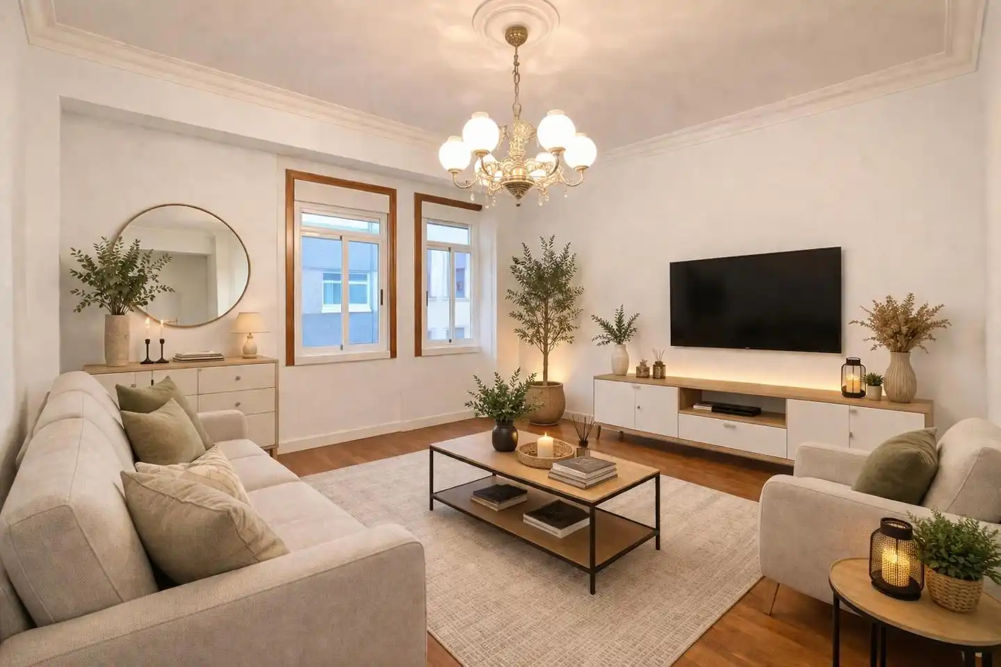 Sala d'estar de Pis en venda en A Coruña Capital  amb Calefacció