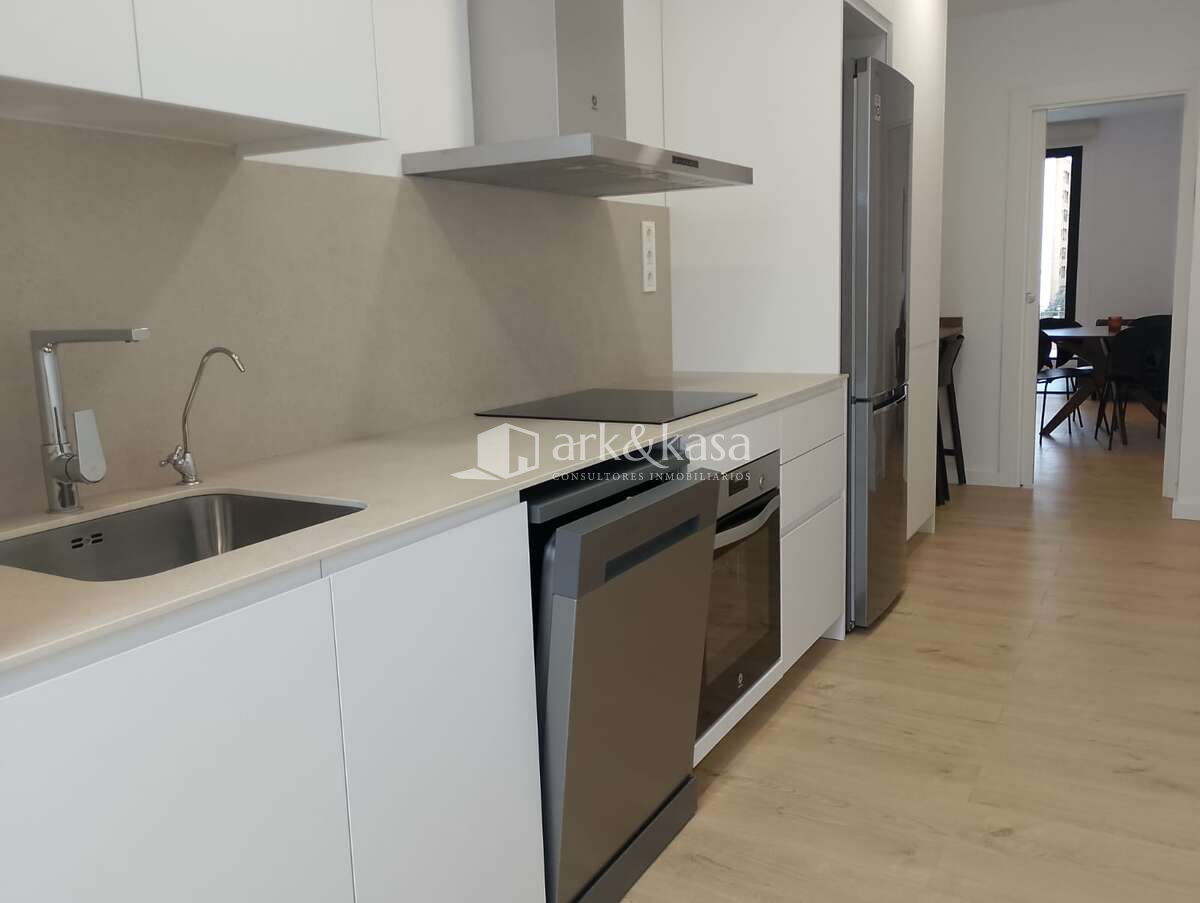 Cuina de Pis de lloguer en  Valencia Capital amb Aire condicionat, Traster i Moblat