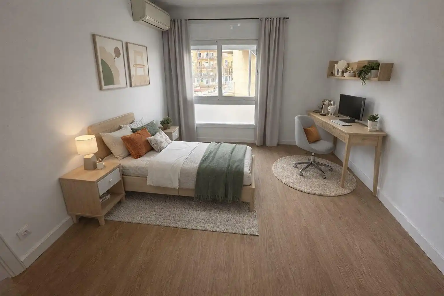 Schlafzimmer von Maisonette zum Verkauf in Badalona mit Klimaanlage und Parkett