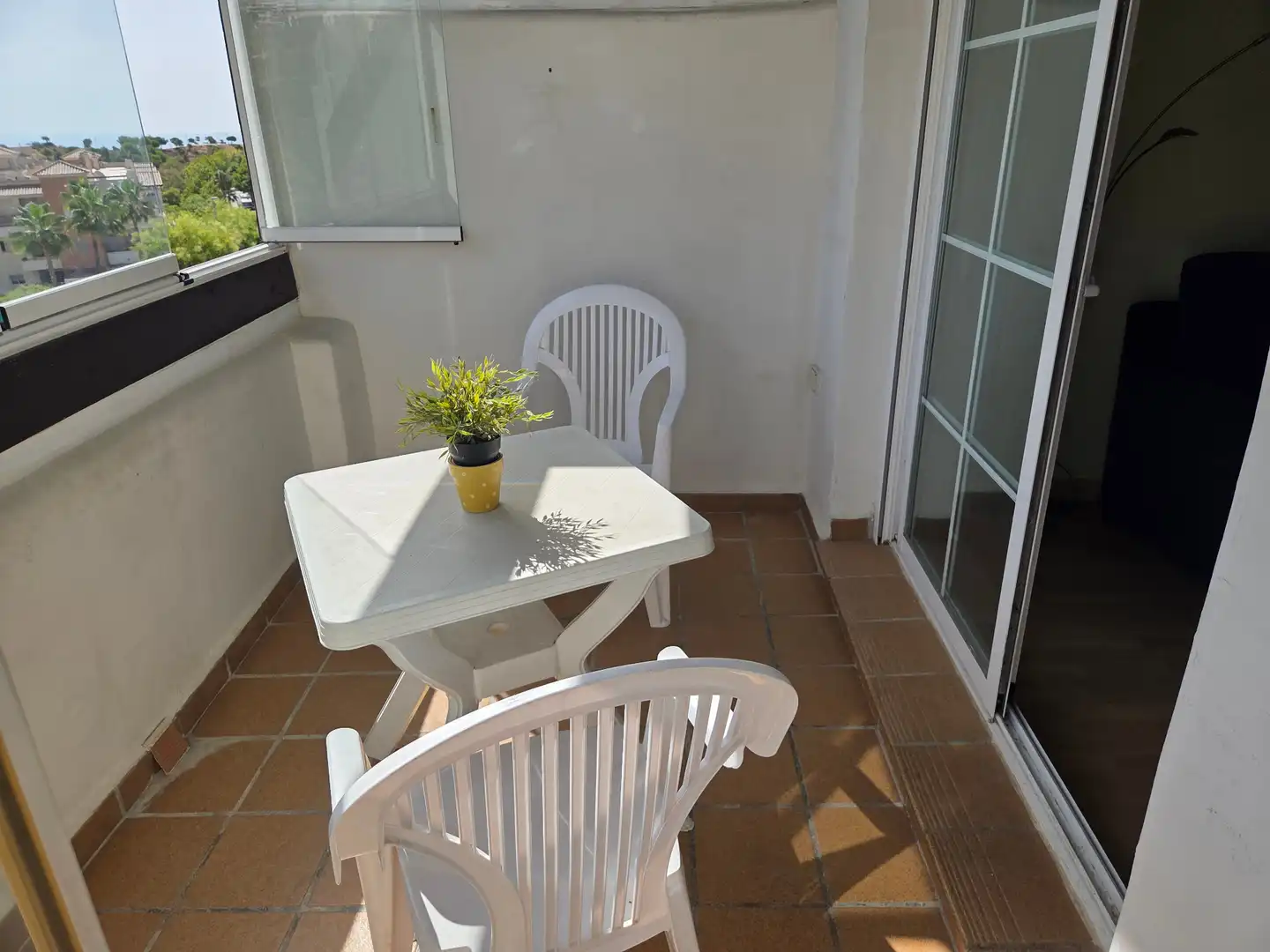 Terrasse von Wohnung zur Miete in Benalmádena mit Klimaanlage, Terrasse und Möbliert