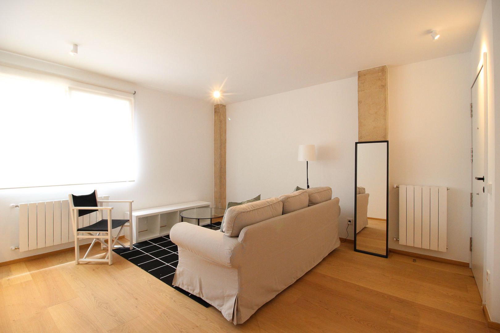 Sala d'estar de Planta baixa de lloguer en Santander amb Calefacció, Parquet i Moblat