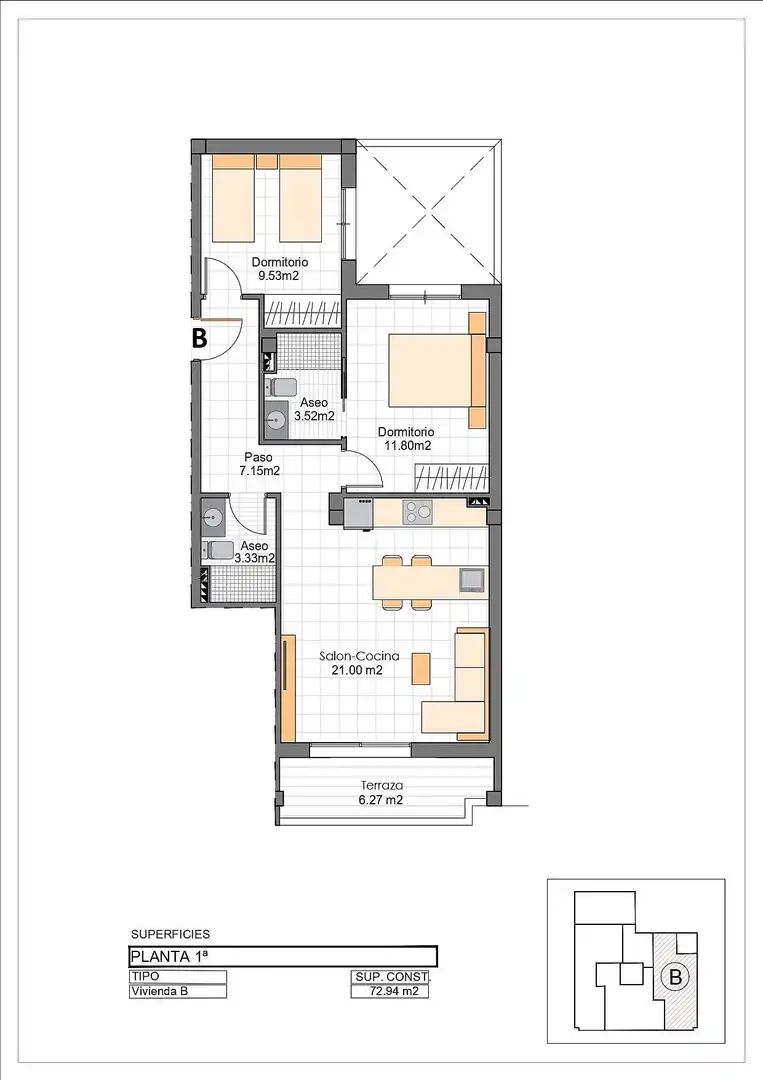 Appartement compact avec terrasse à vendre à Los Cuarteros, imagen 12