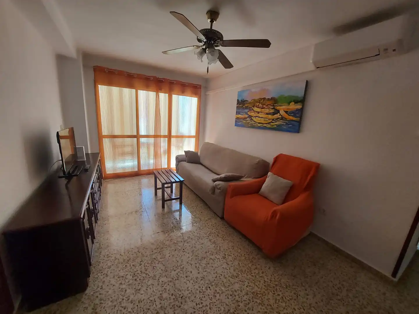 Wohnzimmer von Wohnung zur untervermieten in Málaga mit Möbliert