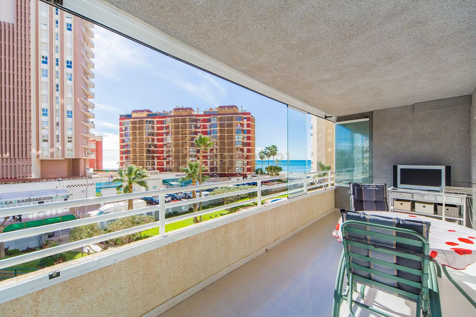Terrasse von Wohnung zur Miete in Calpe / Calp mit Klimaanlage, Möbliert und Waschmaschine
