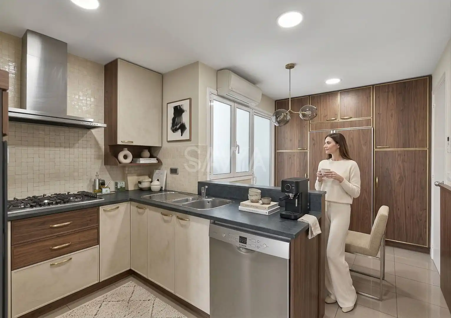 Cocina de Piso en venta en Barcelona con Aire acondicionado, Calefacción y Parquet